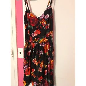 Black dress with flowers